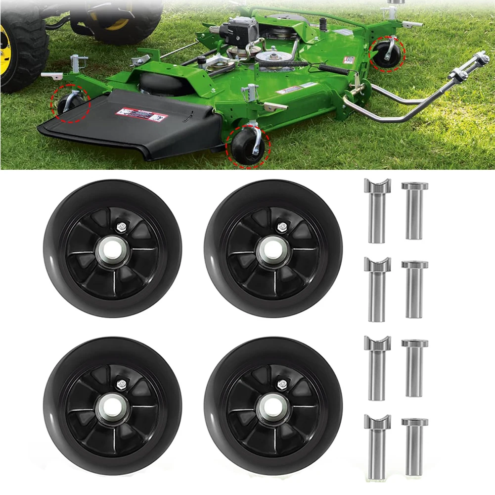 4 Pc AM125172 Deck Wheel Kit for John Deere 48" 54" 60" 72" Deck Lawn Mowers Replace AM125172 Cropper Tool Part Grass Cutter