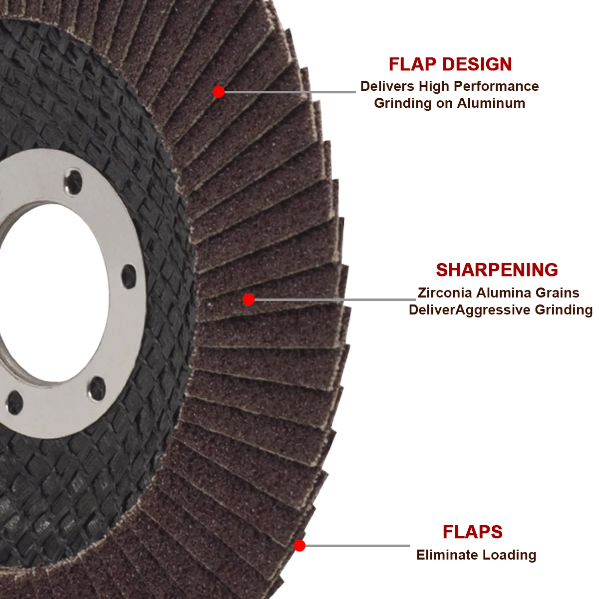50pcs/set FLAP GRINDING SANDING DISCS 115mm 4.5" 40 60 80 120 GRIT ANGLE WHEEL
