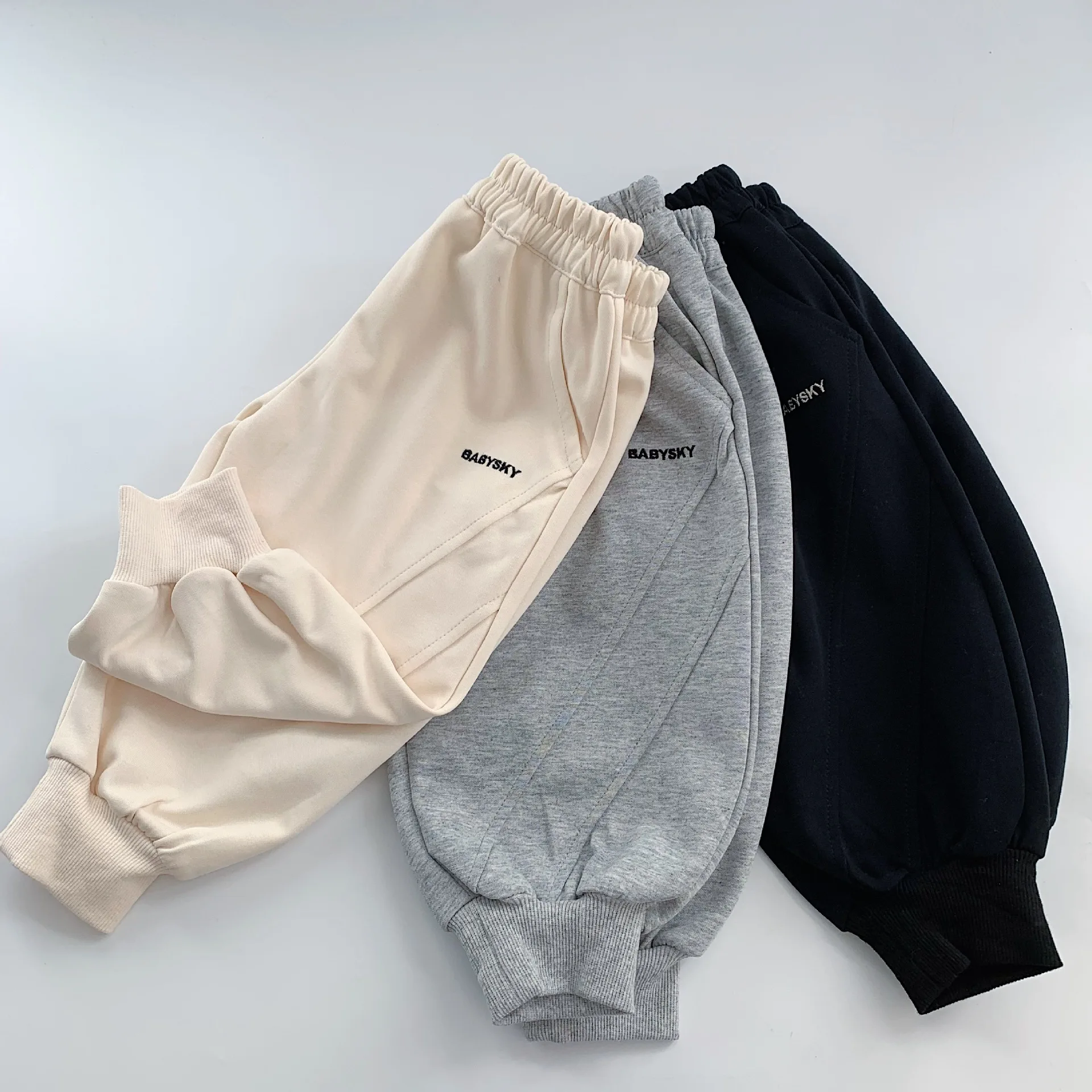 Children Clothes Kids Casual Pants Spring Boys Simple Korean Style Letter Embroidery Girls New Fashionable Simple Pants
