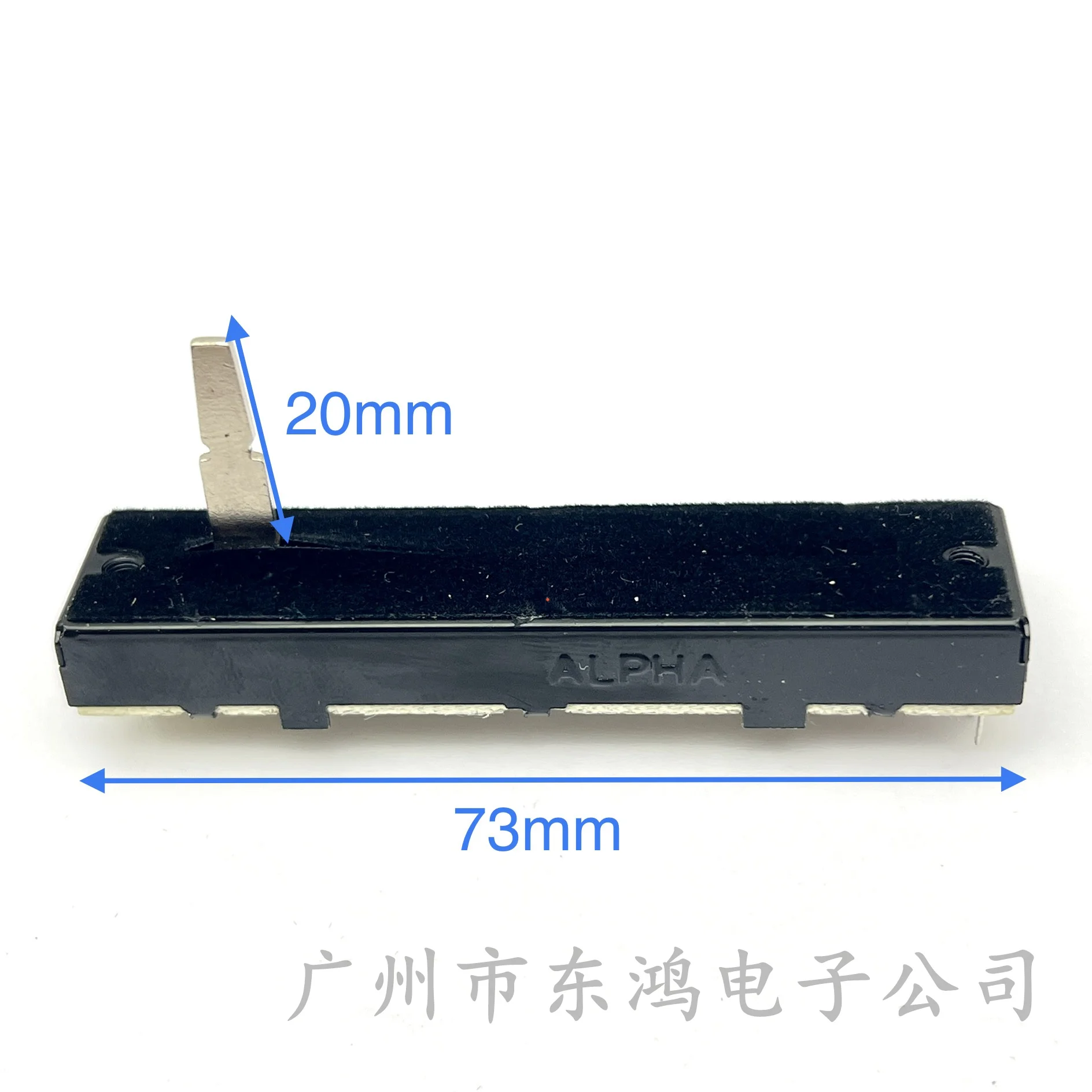 1 pcs Taiwan ALPHA DJM Mixing Console S7 73mm straight slide rail potentiometer single B20K axis length 20MM