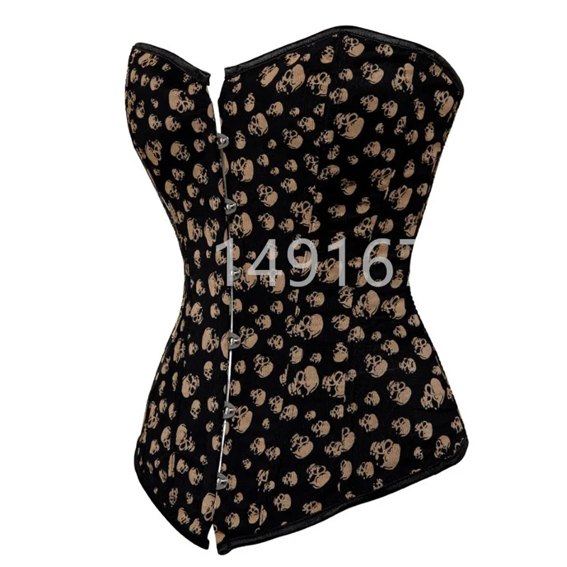 Corset Bustier Top Bustiers & Corsets skull lingerie plus size burlesque costumes vintage style Sexy corset overbust plus size black 6XL