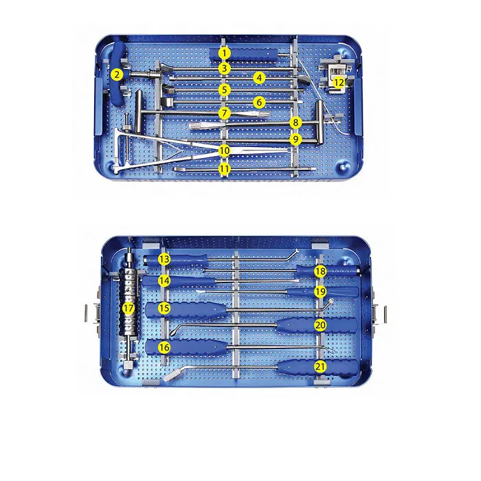 

Nieuwe Ontwerp Orthopedische Chirurgie Wervelkolom Tlif Peek Kooi Instrumenten Set Systeem