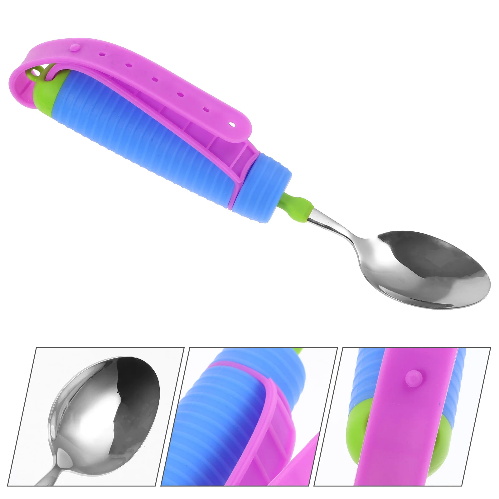 

Elderly Eating Tableware Flatware Spoons Adult for Utensil Shockproof Handicapped Portable Stainless Steel Disabled Person