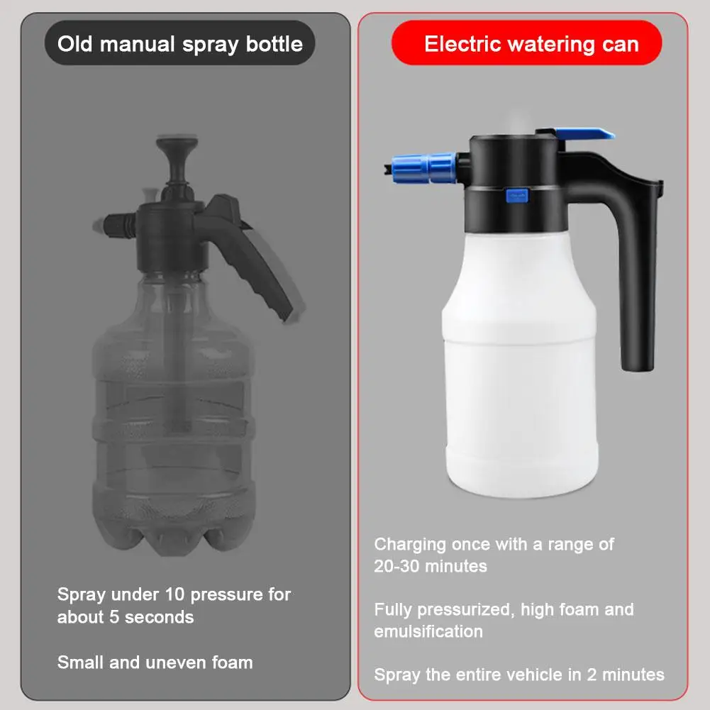

1.5L Electric Foam Sprayer Car Wash Foam Lance Watering Can Acid Alkali Corrosion Resistant Foam Cleaner Tool