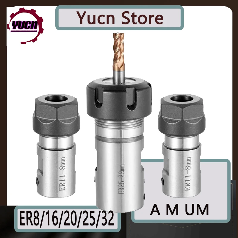 ER8 ER11 ER16 ER20 ER25 Chuck collet Spindle Motor Shaft Extension Rod Spindle Chuck Lathe Tool Set 4mm 5mm 6mm 8mm