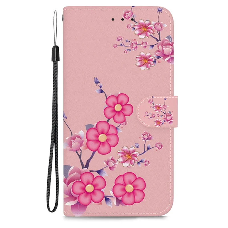 Leather Flip Wallet Case with Magnetic Stand and Cute 3D Design