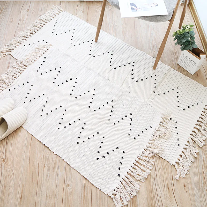 Hand woven Bedroom Floor Mats Bohemian Nordic Minimalist Style Tatami