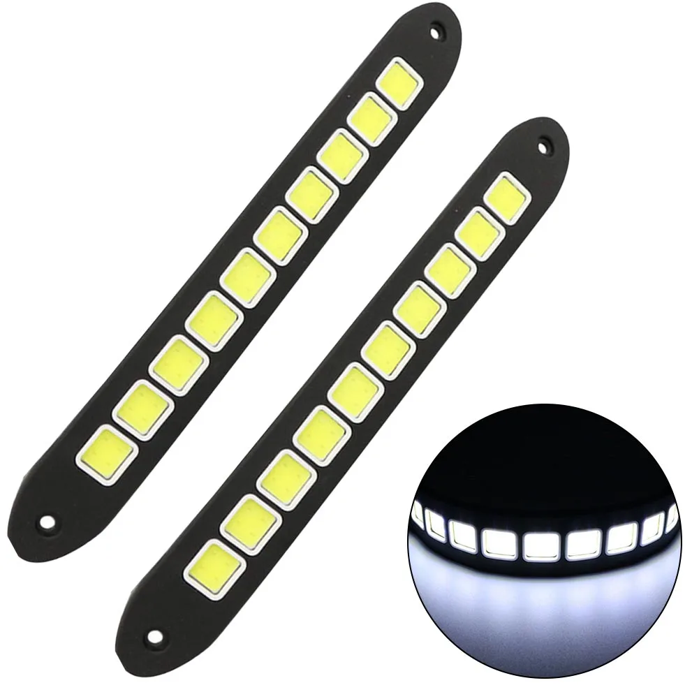 Daytime Running Lights Car Daytime Exterior Flexible Lamp Lights Running Silica Gel+LED Accessories Convenient