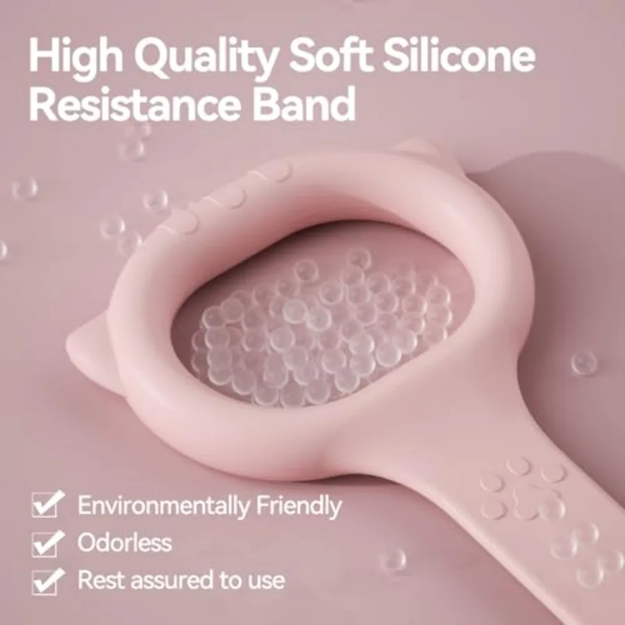 25lb Soft Kettlebell Pink and Green Figure 8 Resistance Band for Ttrength Training Physical Therapy Exercises