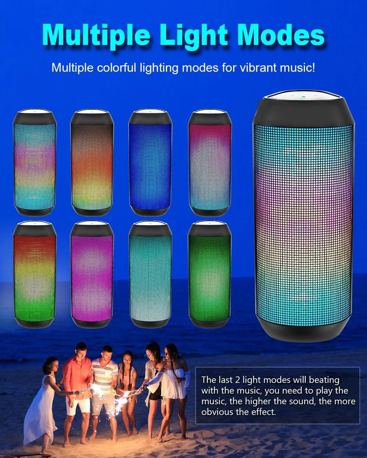 Portable Bluetooth Speaker Surround Stereo Outdoor Camping