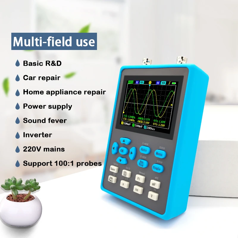 ZEEWEII DSO2512G 2.8 Inch Handheld Digital Oscilloscope 120M Bandwidth Dual Channel Oscilloscope Signal generator XYmode 2
