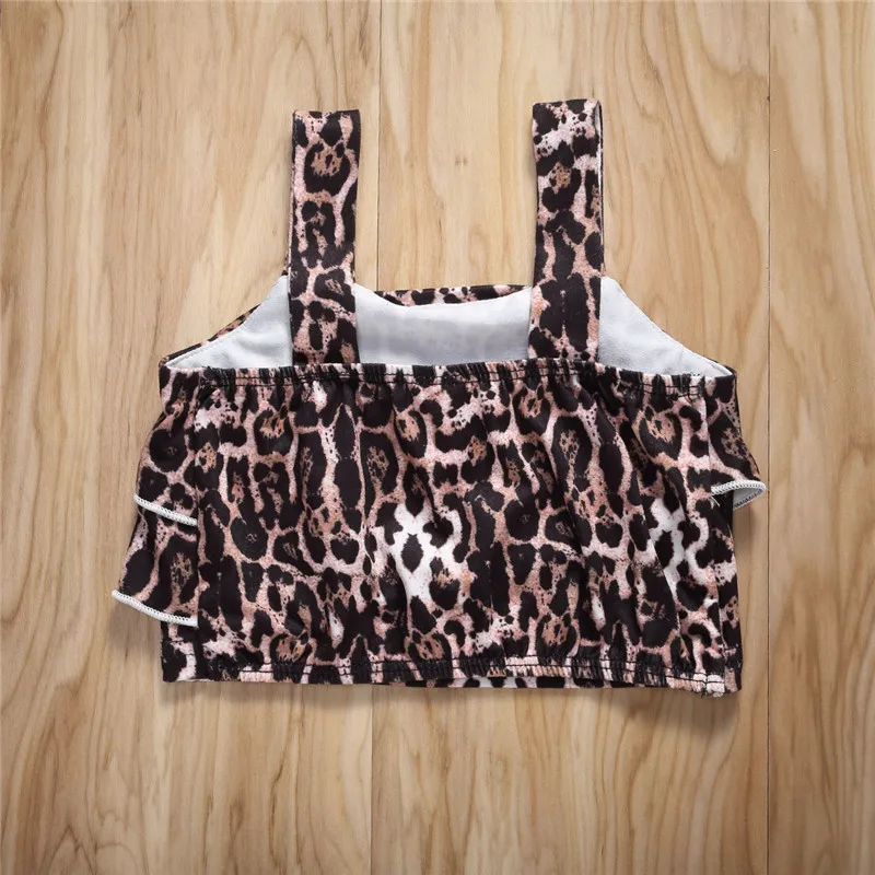 Baby Girls Leopard & Denim Outfit Set 5