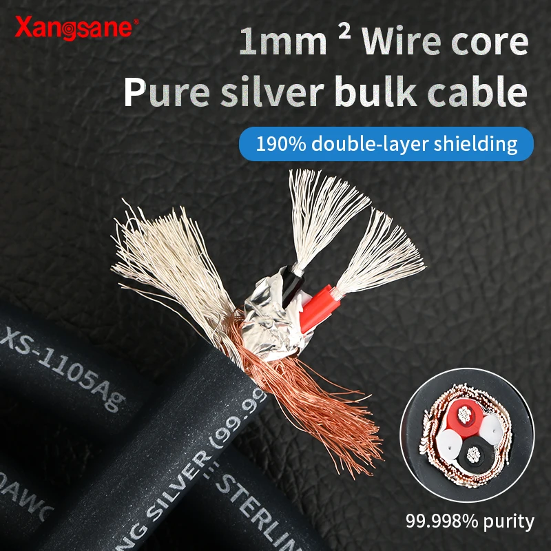 

Xangsane 2 * 0.5mm ² HIFi 4N sterling silver RCA audio cable amplifier CD signal cable XLR cable DIY production