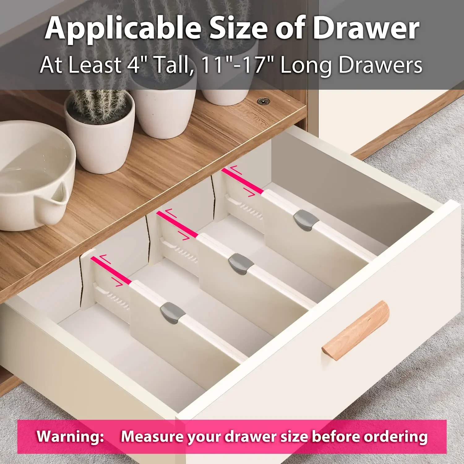 

Drawer Organizer Adjustable Storage Dividers Organizador Holder Partition Retractable Household Pack Clapboard Kitchen 4