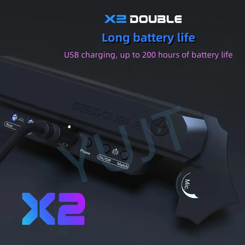 Double X2 Wireless Pickup Connection Free Opening With Board Stage