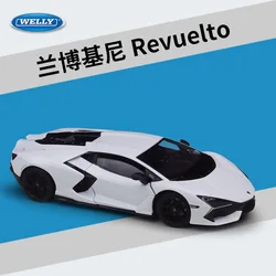 Die - Cast Lamborghini Revuelto Supercar - Premium Alloy Collectible Model Car (White)