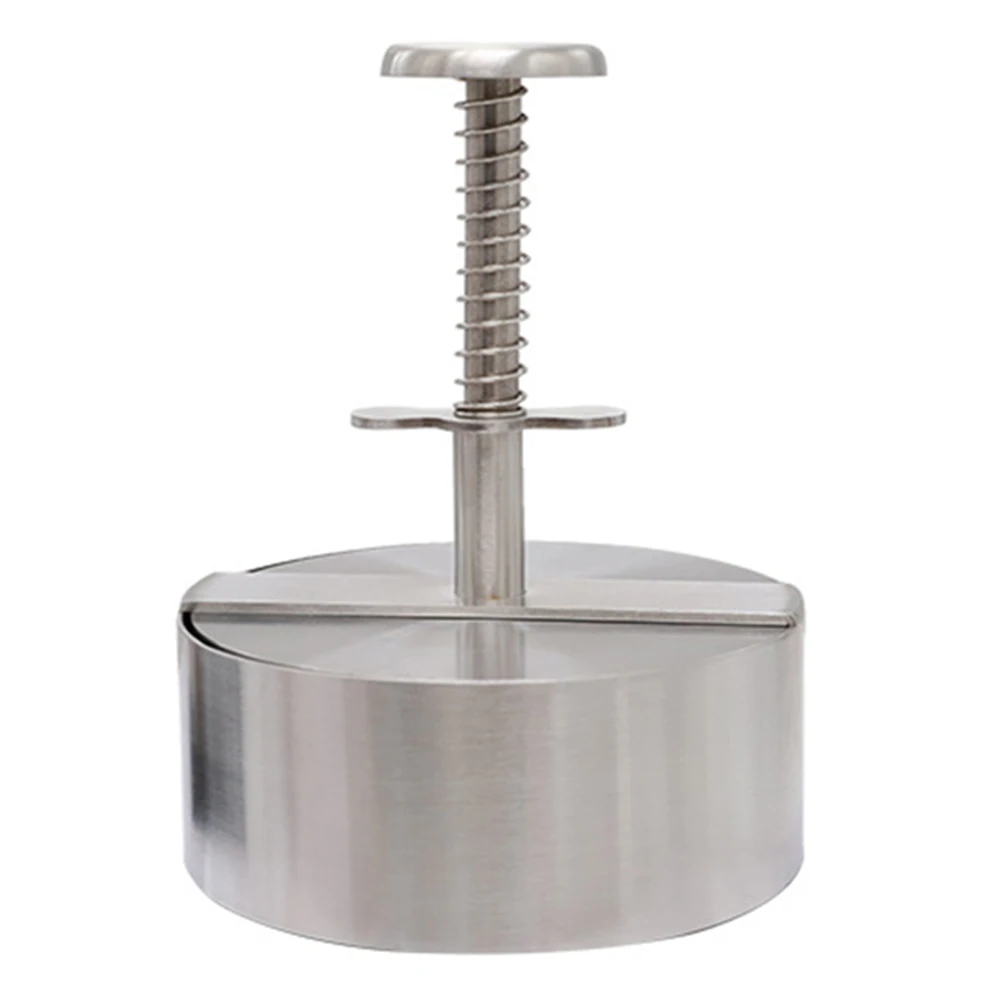 Round Adjustable Hamburger Patty Maker Non-Stick Stainless Steel Easy Release Hamburger Patty Press For Beef Meat BBQ Barbecue hamburger press,hamburger press maker