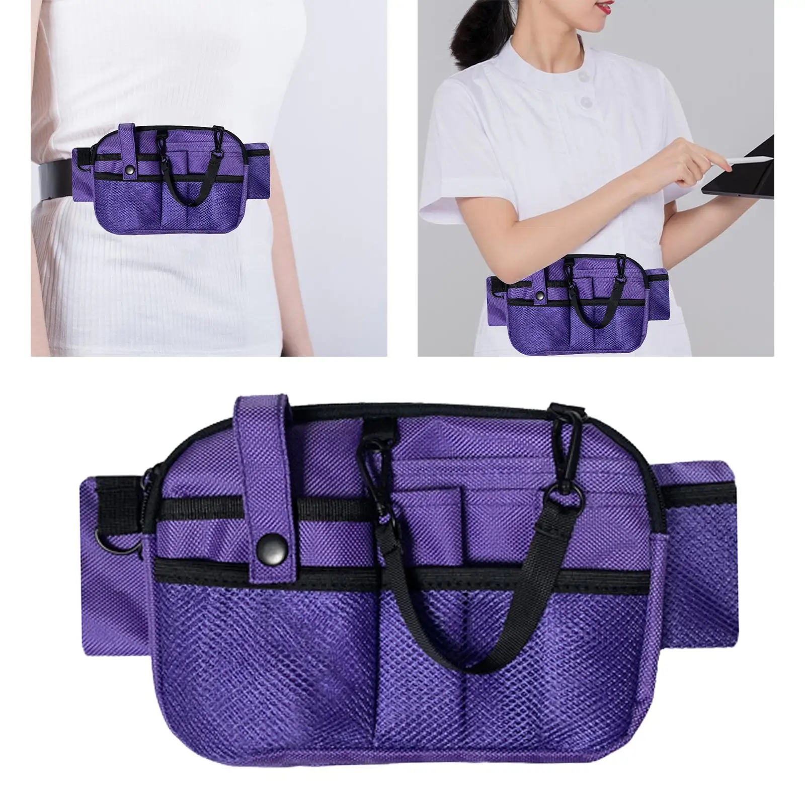 

Nursing Fanny Pack Adjustable Strap Practical Hip Bag Waist Pack Pouch Nurse Waist Bag Nurse Waist Organiser Belt Nurse Women