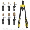 Proster 14" Heavy Duty Hand Rivet Nut/thread Setter Kit with 6pcs Metric Mandrels & 150Pcs Rivet Nut 2