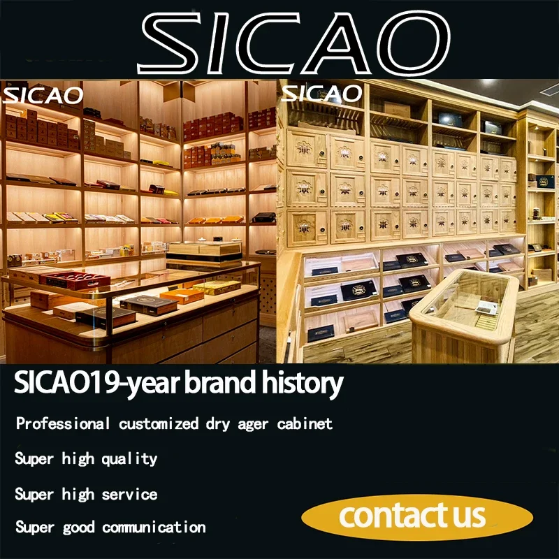 Design Luxury Cigar Room Humidifier Refrigerated Fridge Humidor Abinet Intelligent Humidity Temperature Control