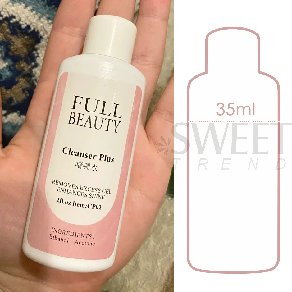 Clean Nail Degreaser Liquid Set Remove Excess Polish Gel Layer Slip Solution Acrylic Extension With UV Brush Crystal Cup Tools 6