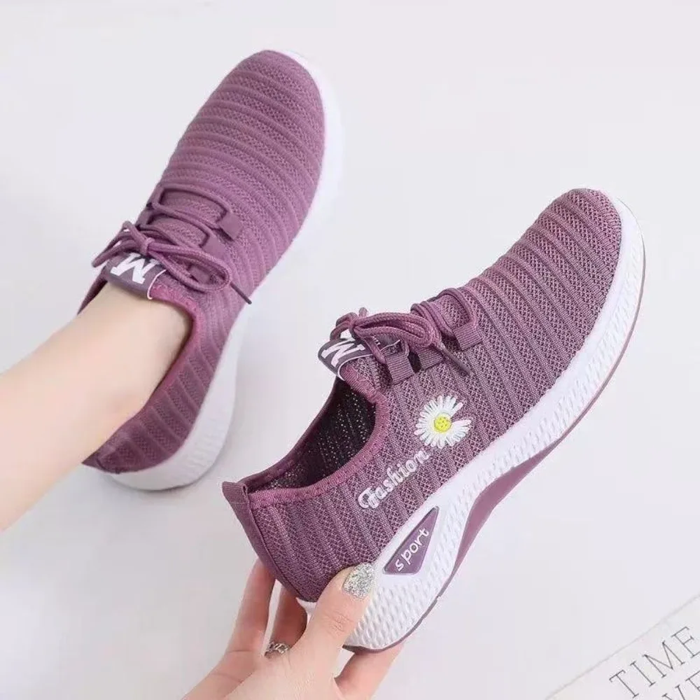Autumn Women's Shoes True Fly Weaving Old Beijing Cloth Shoes Little Daisy Casual Sports Walking For Girls
