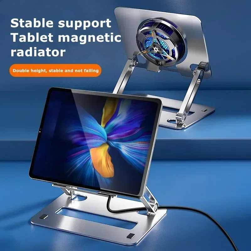 SL06 ABS+Aluminum 27W Powerful Semiconductor Cooling Fan Radiator with Temperature Digital Display for IPad Pro Tablet Universal