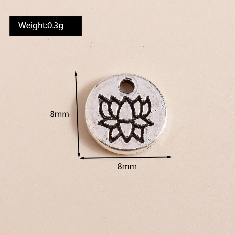 Leslie 50 Stück silberfarbene Metall-Baumblatt-Blumen-Anhänger, Charms für DIY-Schmuckherstellung, Halsketten, Legierungsarmband, handgefertigtes Handwerk – Detail 4