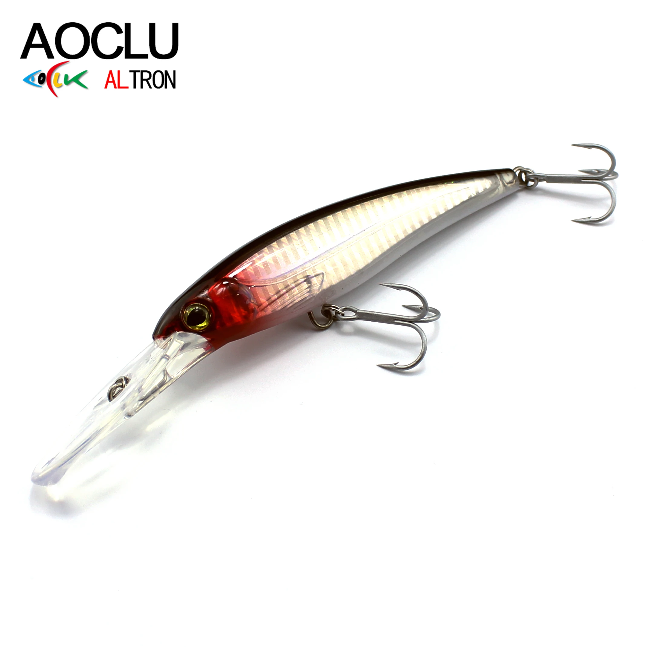 Aoclu Deep Diving Floating Trolling Wobbler 17Cm 32G Profondità 5M Hard Bait Minnow Crank Fishing Lure Sea Boat Tonno Bass Vmc Hook