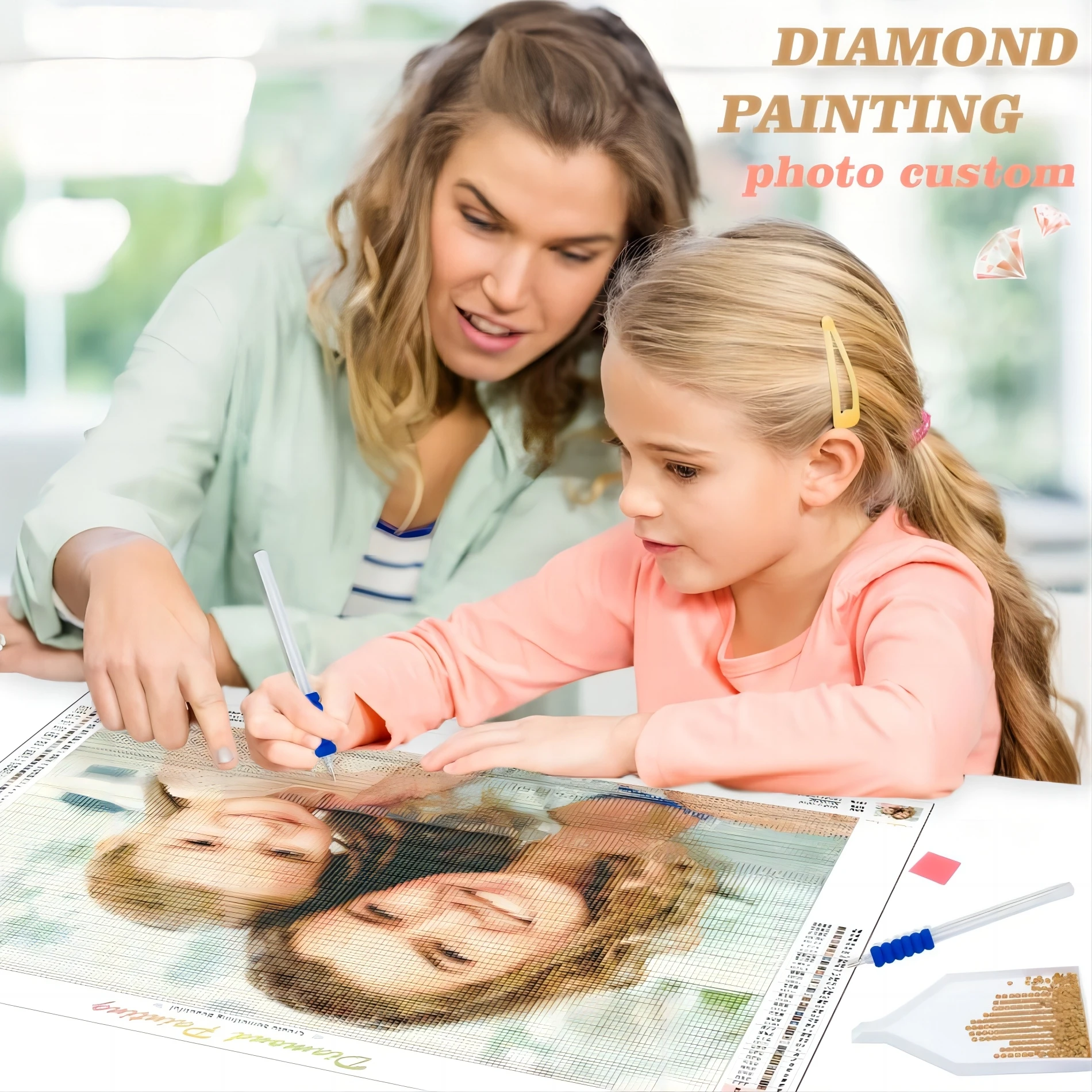 RUOPOTY DIY Photo Custom Diamond Painting Picture Of Rhinestones Diamond Embroidery Cross Stitch Beadwork Gift Home Decor