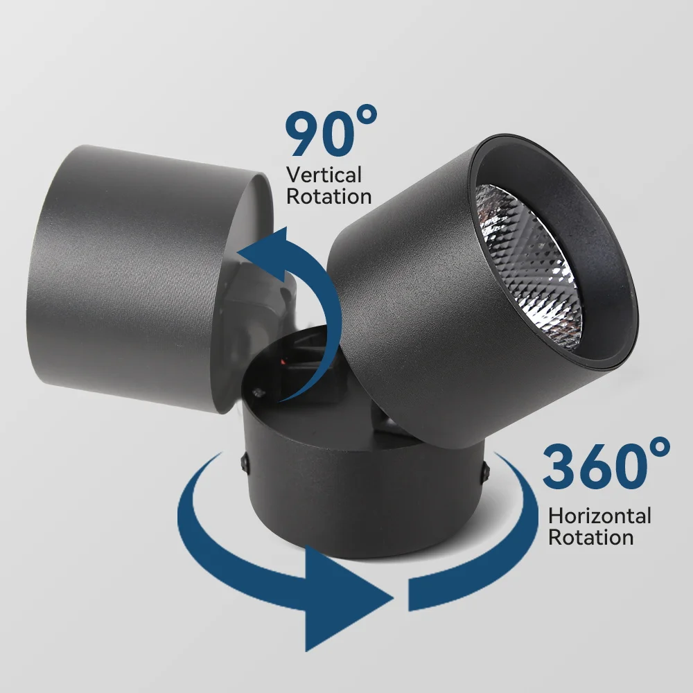 Versatile Foldable Downlight with Adjustable Colors