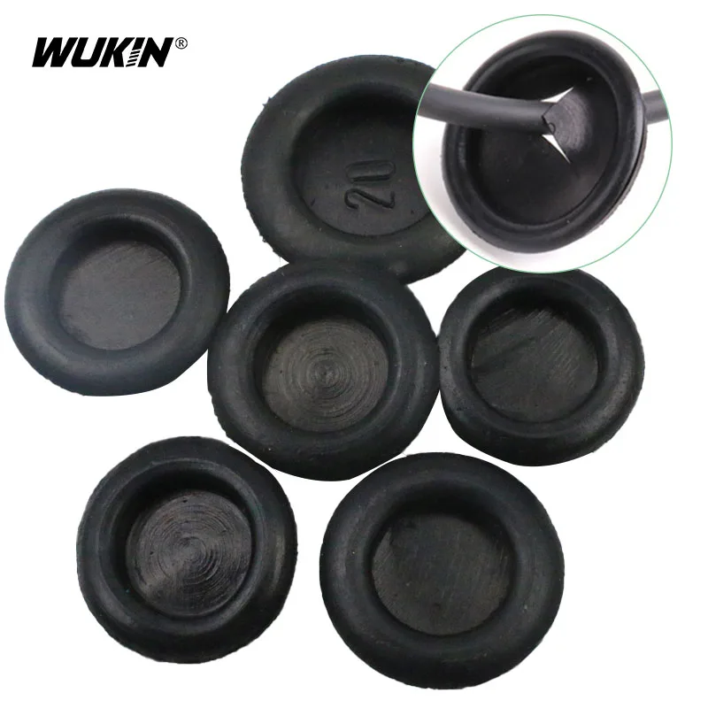 

5/10Pcs Black Single Sided Rubber Blanking Grommets Wire Protect Hole Plug Electrical Wire Distribution Box Plugging Gasket