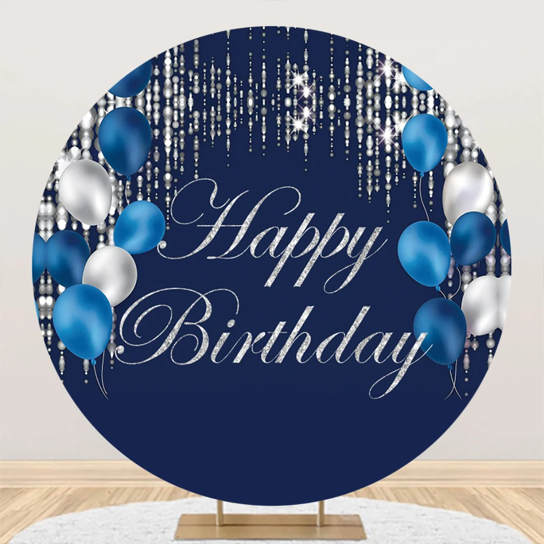 Toile de fond ronde Bluey personnalisée, décor de fête d'anniversaire –  dreamybackdrop