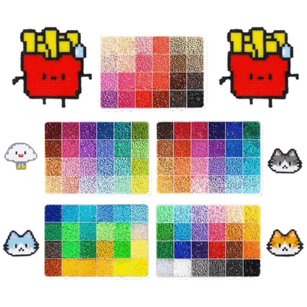 2.6mm 사이즈 펄러 하마 비즈 고품질 프리미엄 소형 빈 퓨즈 비즈 키트 3차원 48/72/96/120 색상 미니 비즈 키트