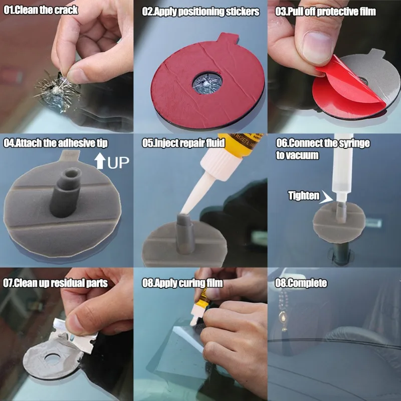Car Glass Repair Tool Car Scratch Repair Kit DIY Car Windshield Crack Restore Tool