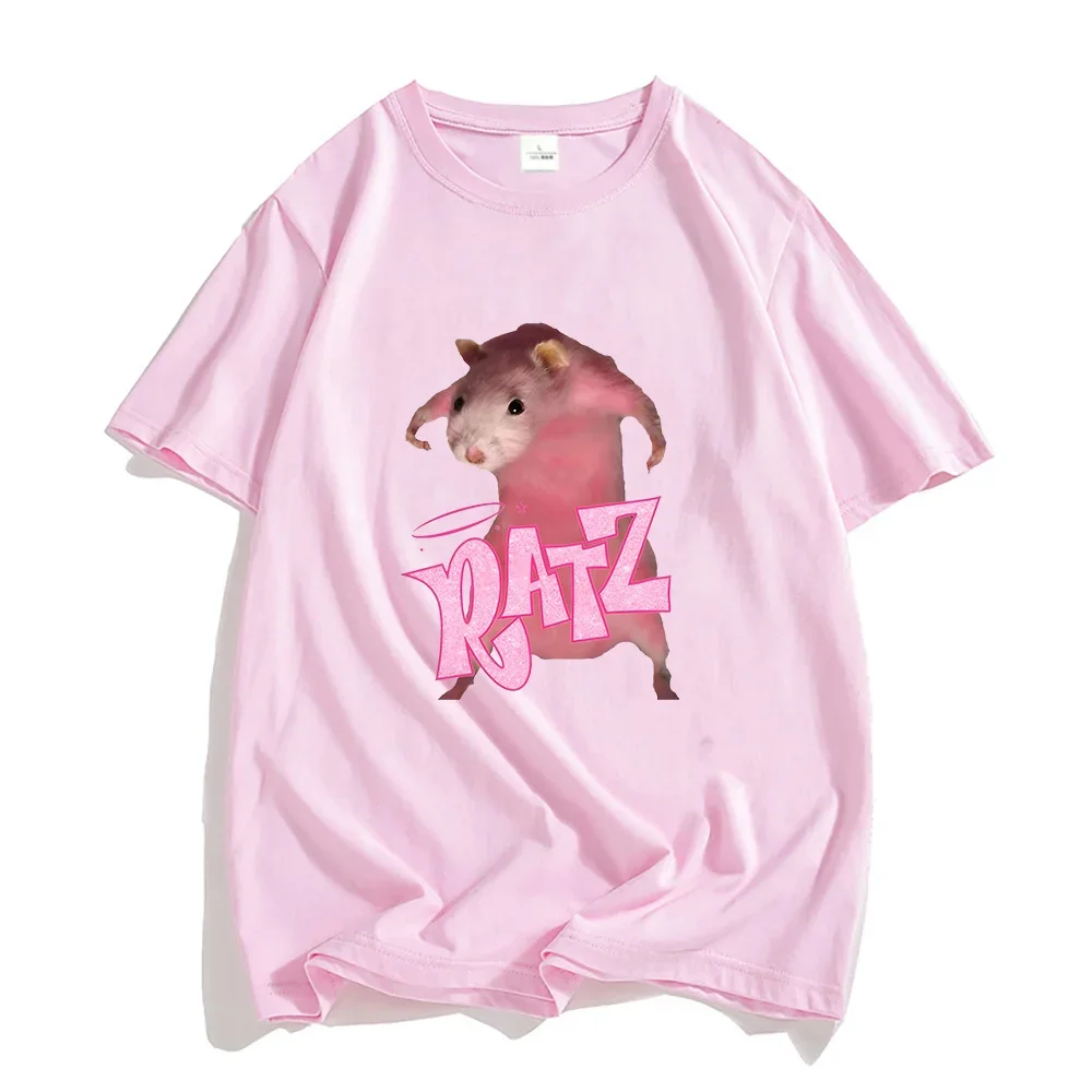 Ratz Mouse Cartoon Printed Women's T-shirt Casual Short Sleeve T-shirt Casual Kawaii Summer O-neck Tshirt Cute Male Soft Shirts 3