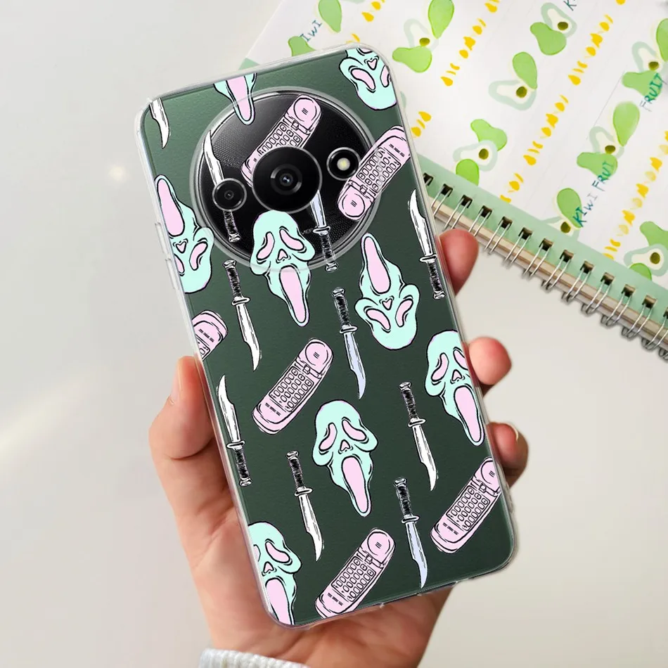Elegant Printing Soft Silicone Clear TPU Slim Phone Case