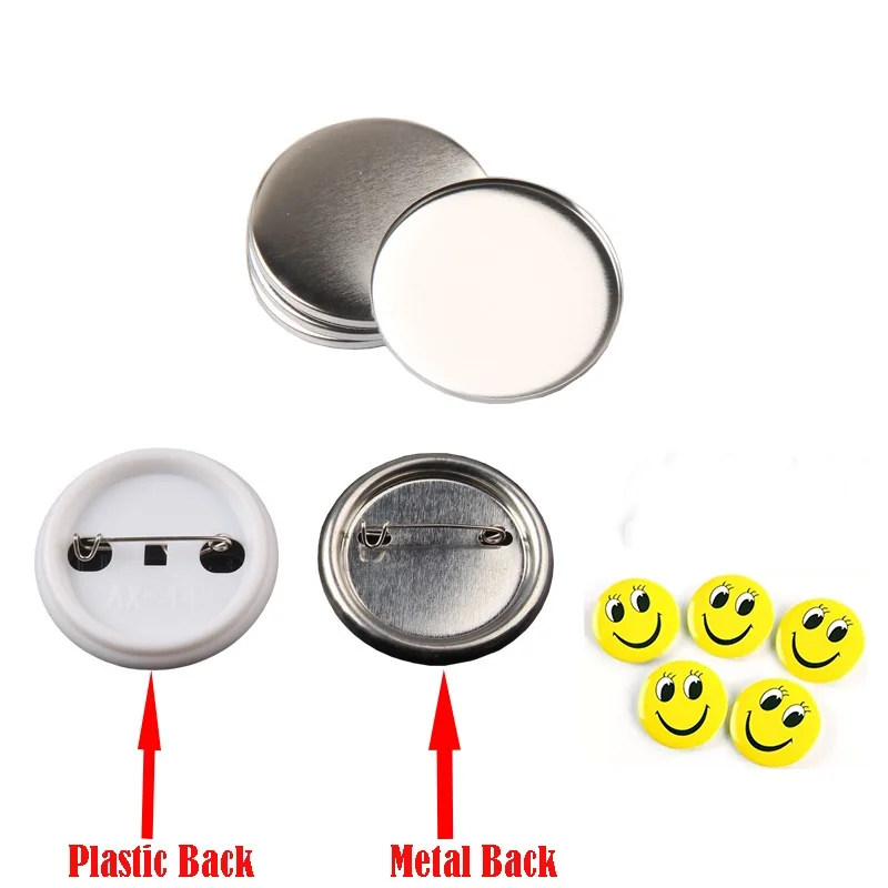 25mm 32mm 37mm 44mm 58mm pin button badge maker machine with 100pcs button badge components and manual round cutter