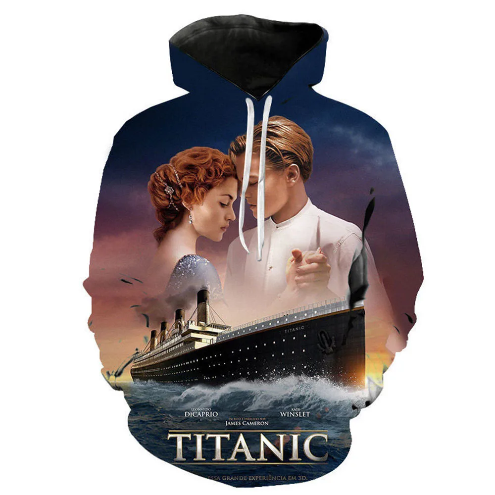 

New Titanic 3d Print Men/Women Laxity Hoodie Casual Oversized Pullover Fashion Popular Streetwear Trend Hip Hop Unisex Clothing