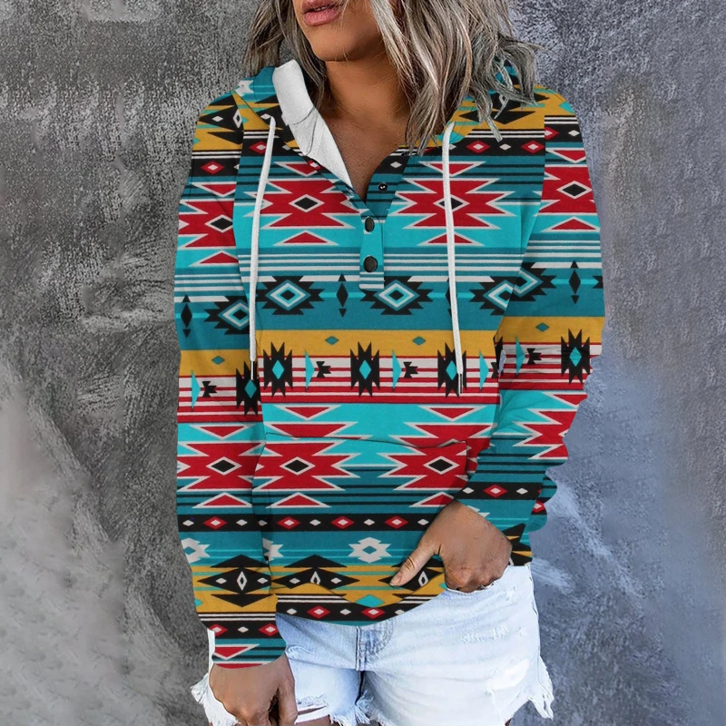 

Fashion Women's Autumn Winter Sweatshirts Coats Long Sleeve Pullover Casual Printing Oversize Hoodie Overcoat