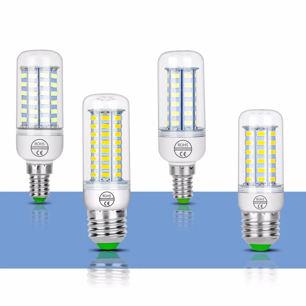 

Светодиодная лампа-кукуруза 5730SMD E27/E14 5 Вт 7 Вт 9 Вт 12 Вт 15 Вт 18 Вт 220 В 24 36 48 56 69 72 s, энергосберегающие светодиодные лампы, 5 шт.
