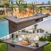 Furniture Sets Pieces with Fire Pit Table Patio Sectional Outdoor Furniture Sofa Chairs Set PE Rattan Wicker Couch Conversation 2
