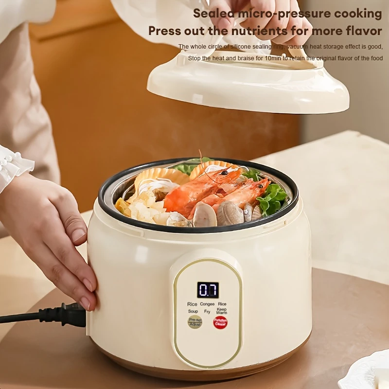 1.8L Electric Rice Cooker Portable MultiCooker Household Rice Pot Non-Stick Smart Low Sugar Cooking Machine for Kitchen and Home 5