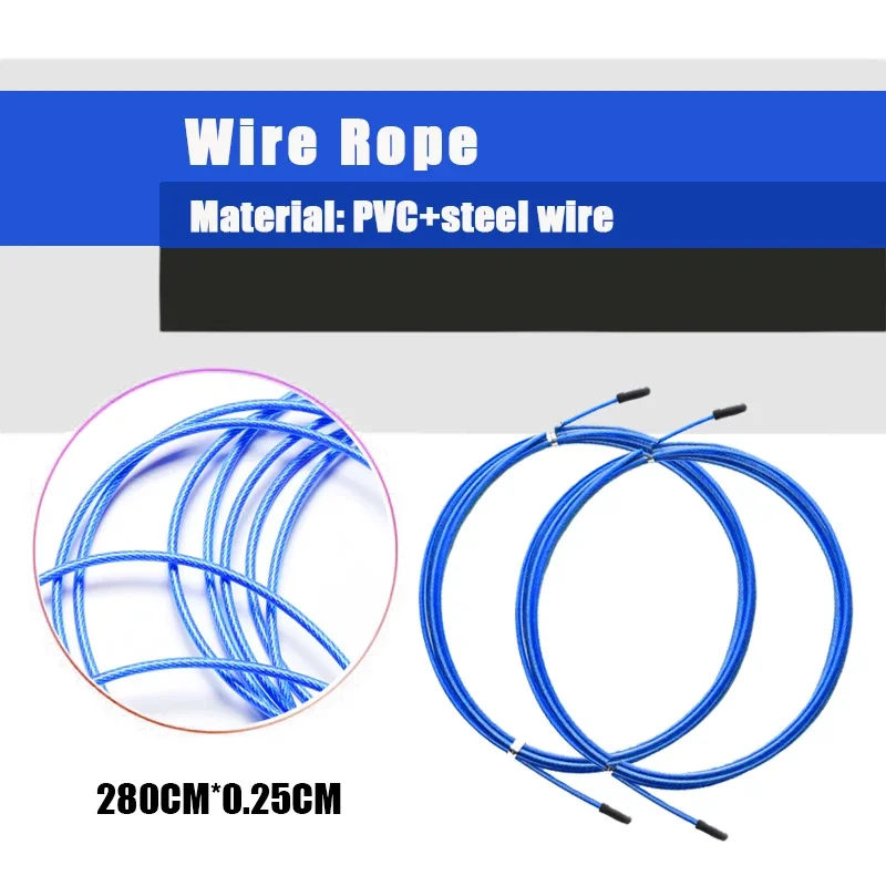 2.8m Steel Wire for Jump Ropes Fitness Crossfit Spare Rope Replaceable Wire Cable Metal Speed Skipping Rope Accessories