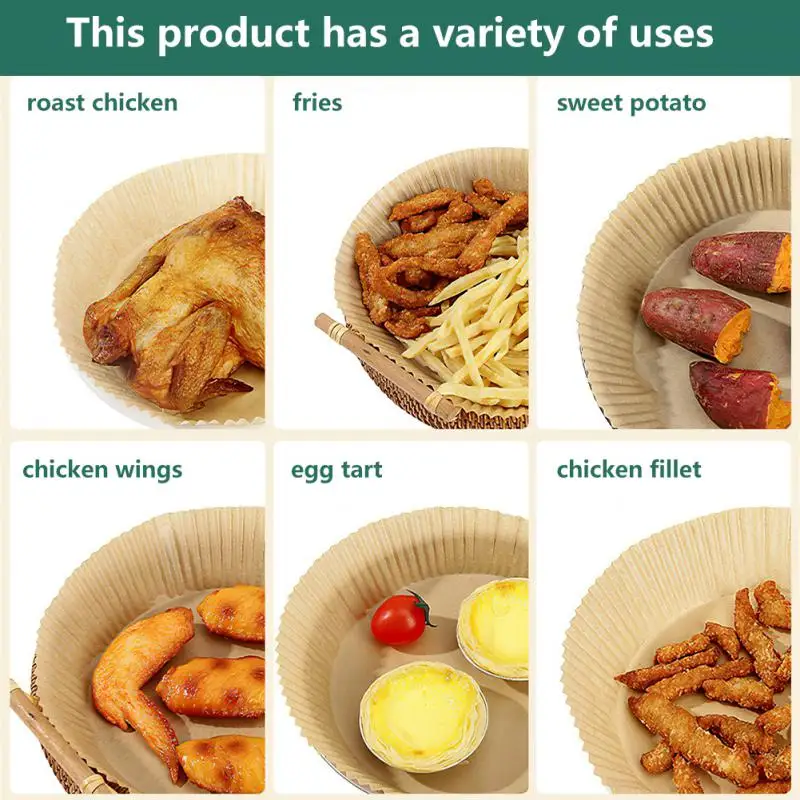 Air Fryer Paper Air Fryer Liners Disposable Air Fryer Liners Air Fryer Accessories 10/30Pcs Air Fryer Disposable Paper Nonstick Airfryer Baking Papers 16cm Round Air-Fryer Paper Liners Kitchen Accessories