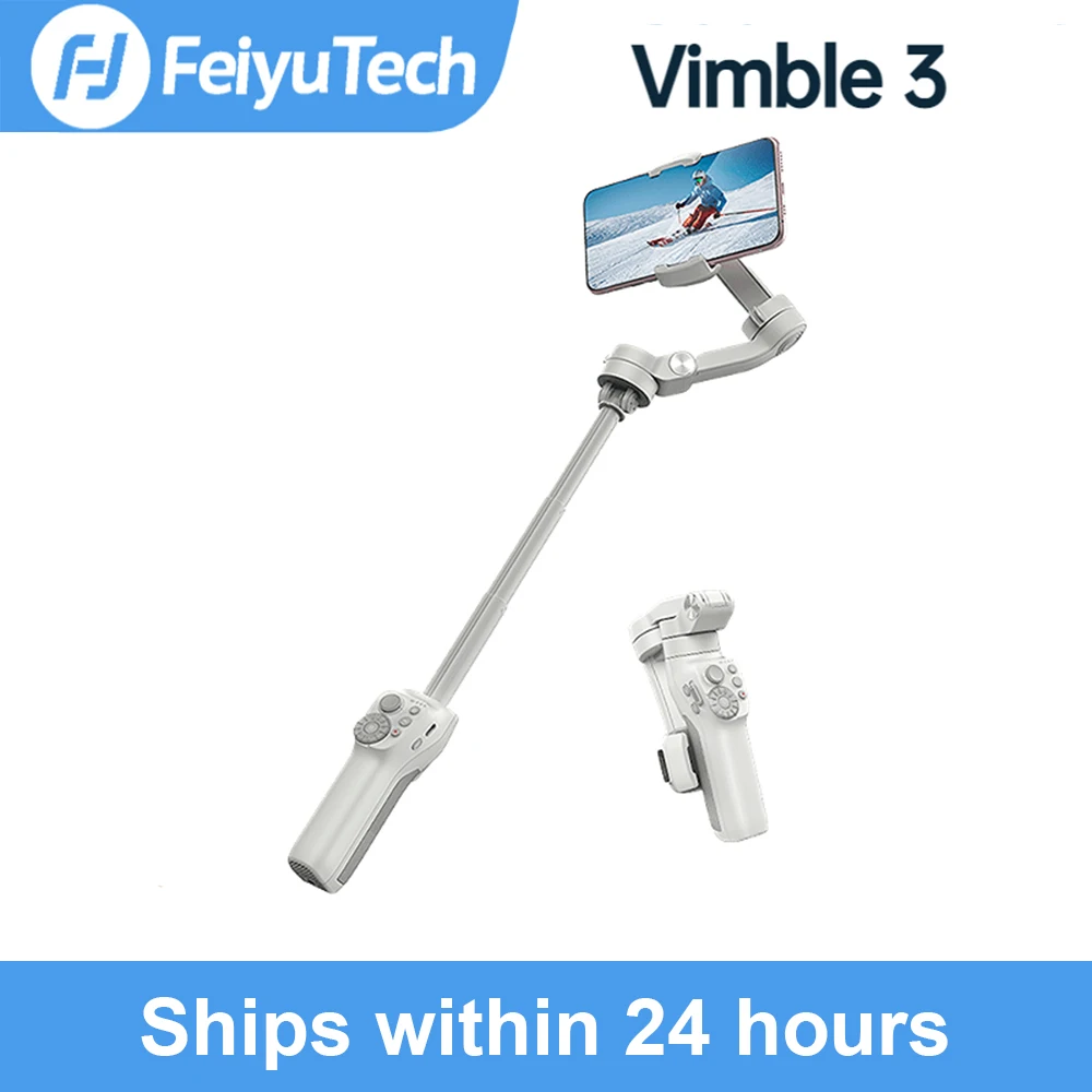 

FeiyuTech Vimble 3 Built-In Extension Rod 3-Axis Smartphone Handheld Gimbal and Foldable for iPhone 14 Pro Max Samsung