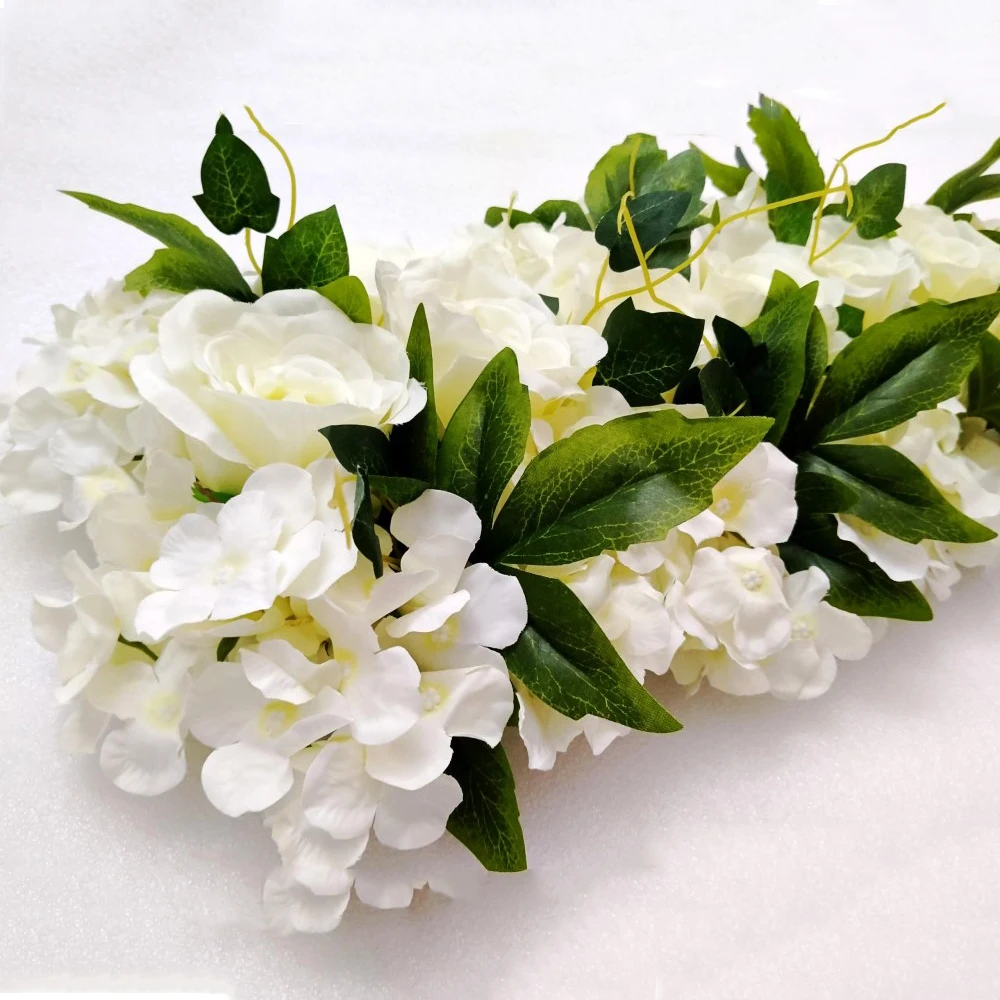 50cm Wedding Road Cited arches Flowers Silk Rose Peony Hydrangea DIY Arched Door Flower Row Window Wedding Decoration decor