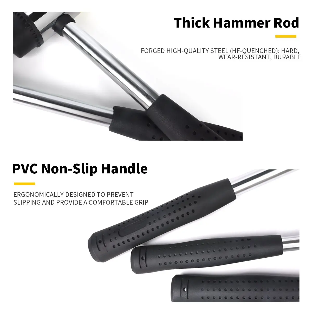 Double Face Tap Rubber Hammer 25mm 30mm 35mm 40mm 45mm Multifunctional Glazing Window Beads Hammers Nylon Head Rubber Mallet rubber hammer,installation hammer,manual tools