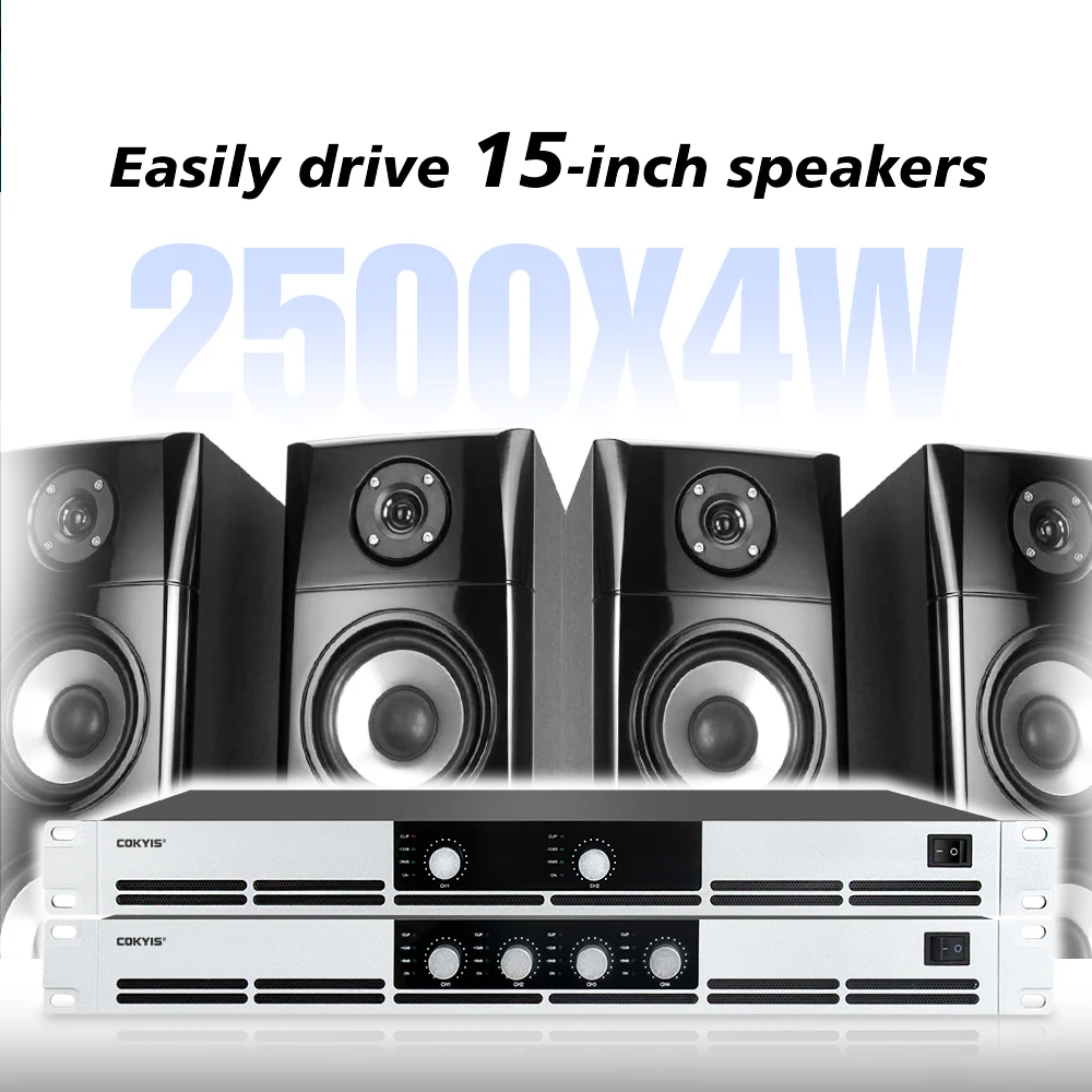 COKYIS 2/4 Channel 1U G Series Professional Digital Power Amplifier 4000W-10000W Performance Conference Audio Power Amplifier