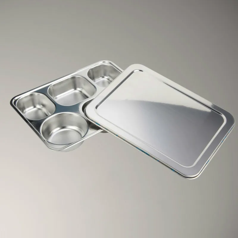 Stainless Steel Insulated Snack Plate-Sealable Bento Lunch Box-Thermal Food Container for Tableware & Dinner